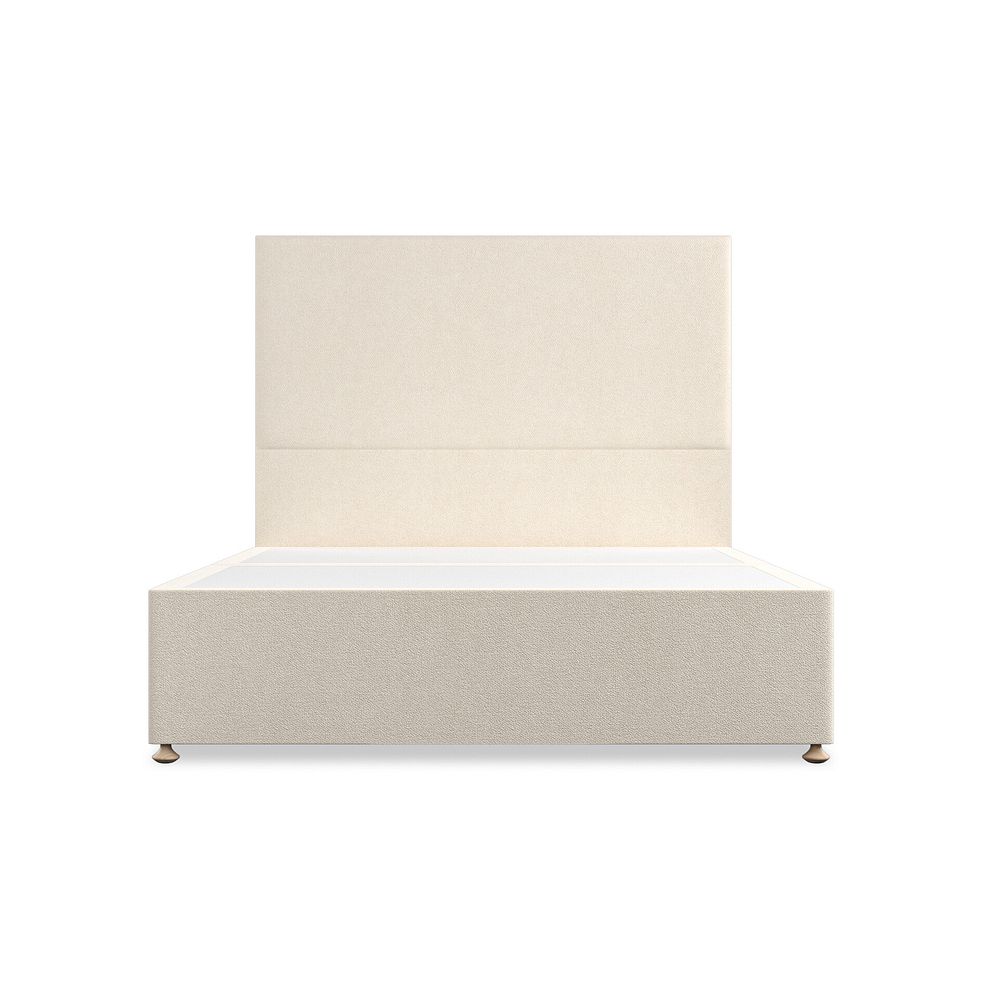 Penzance King-Size 4 Drawer Divan Bed in Venice Fabric - Cream 3