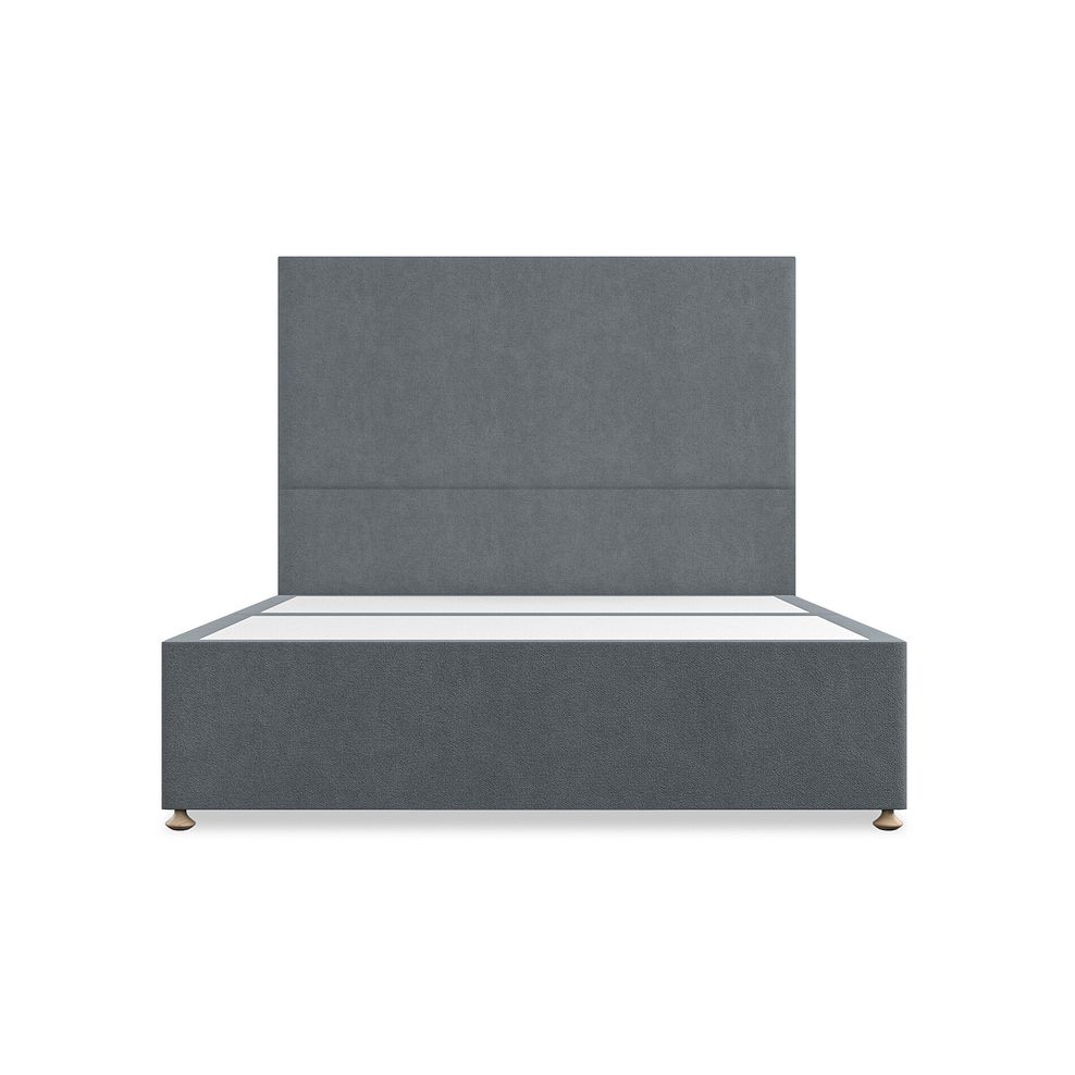 Penzance King-Size 4 Drawer Divan Bed in Venice Fabric - Graphite 3