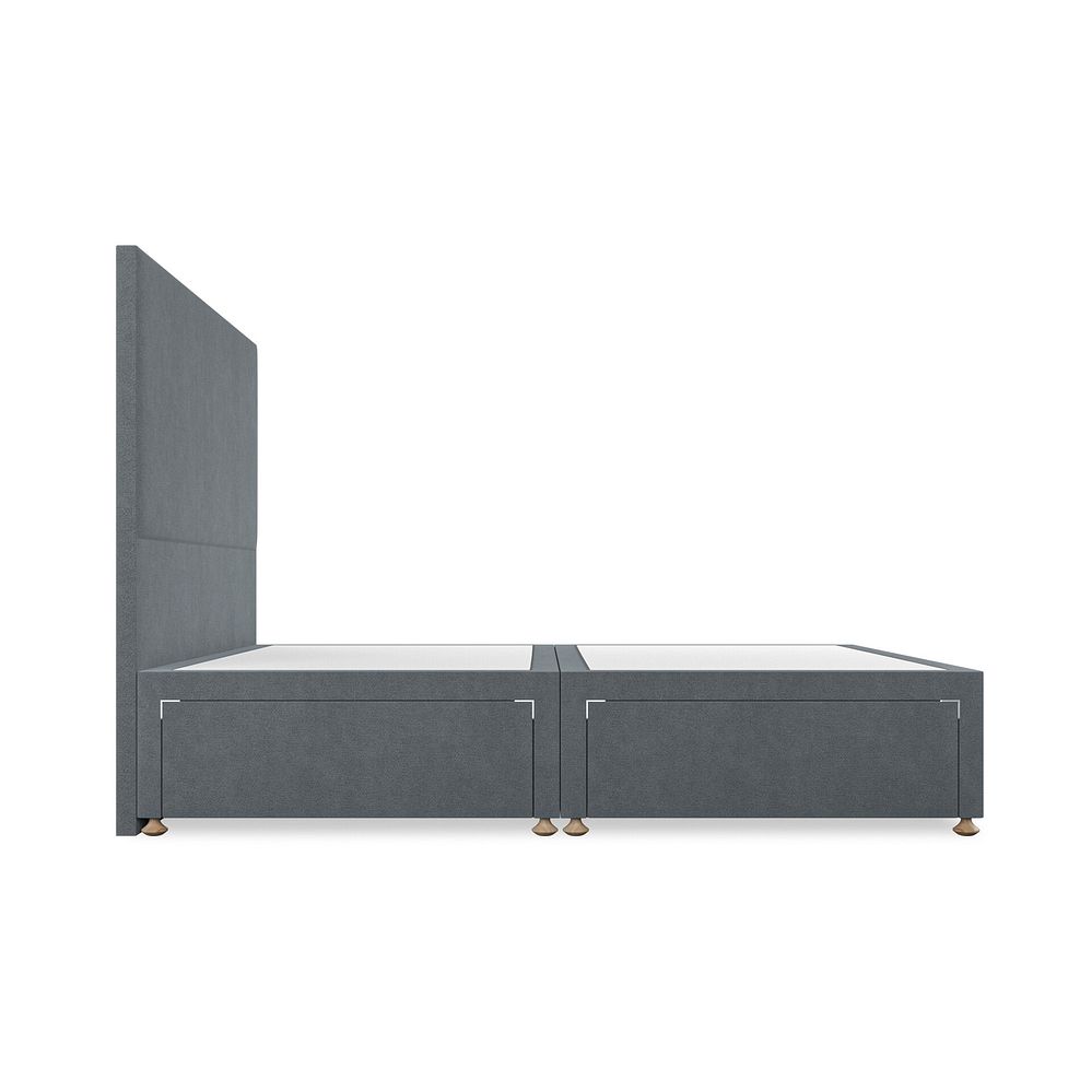 Penzance King-Size 4 Drawer Divan Bed in Venice Fabric - Graphite 4