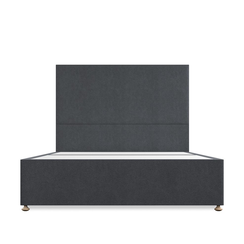 Penzance King-Size 2 Drawer Divan Bed in Venice Fabric - Anthracite 3