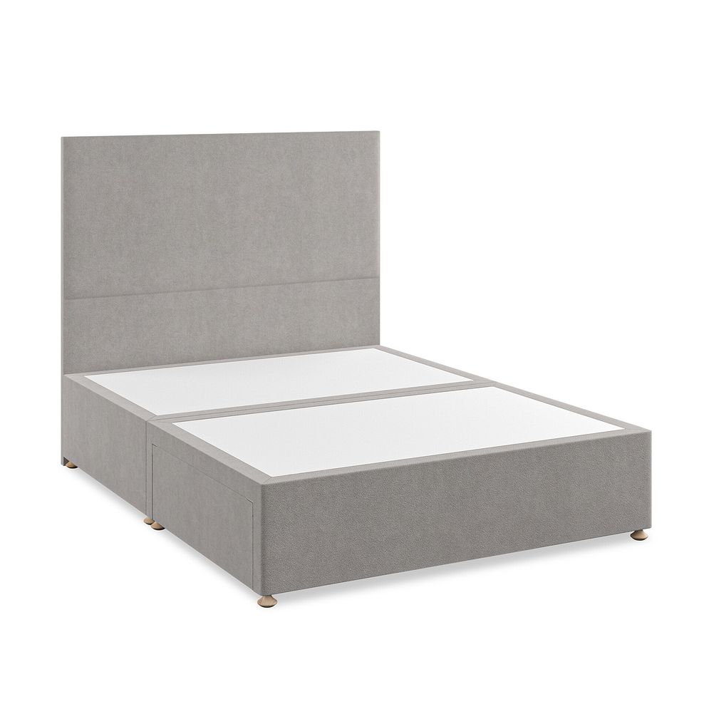 Penzance King-Size 2 Drawer Divan Bed in Venice Fabric - Grey 2