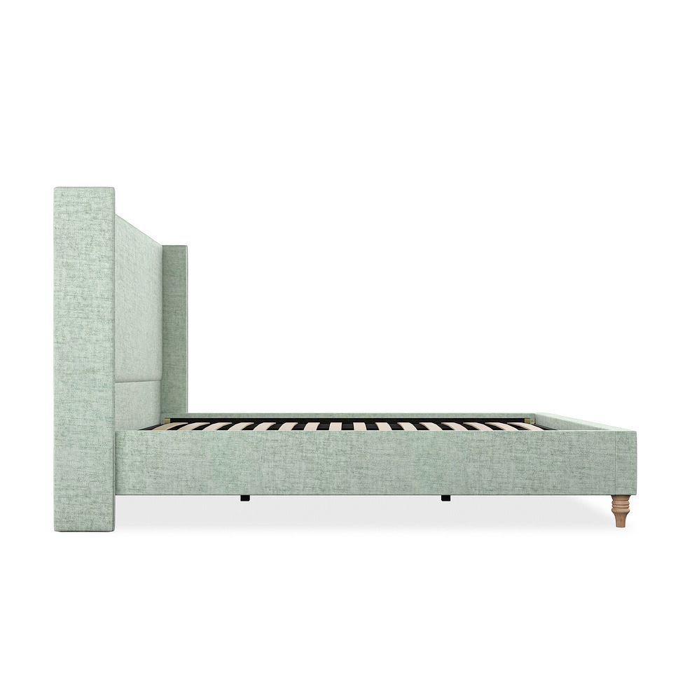 Penzance King-Size Bed with Winged Headboard in Brooklyn Fabric - Glacier 4