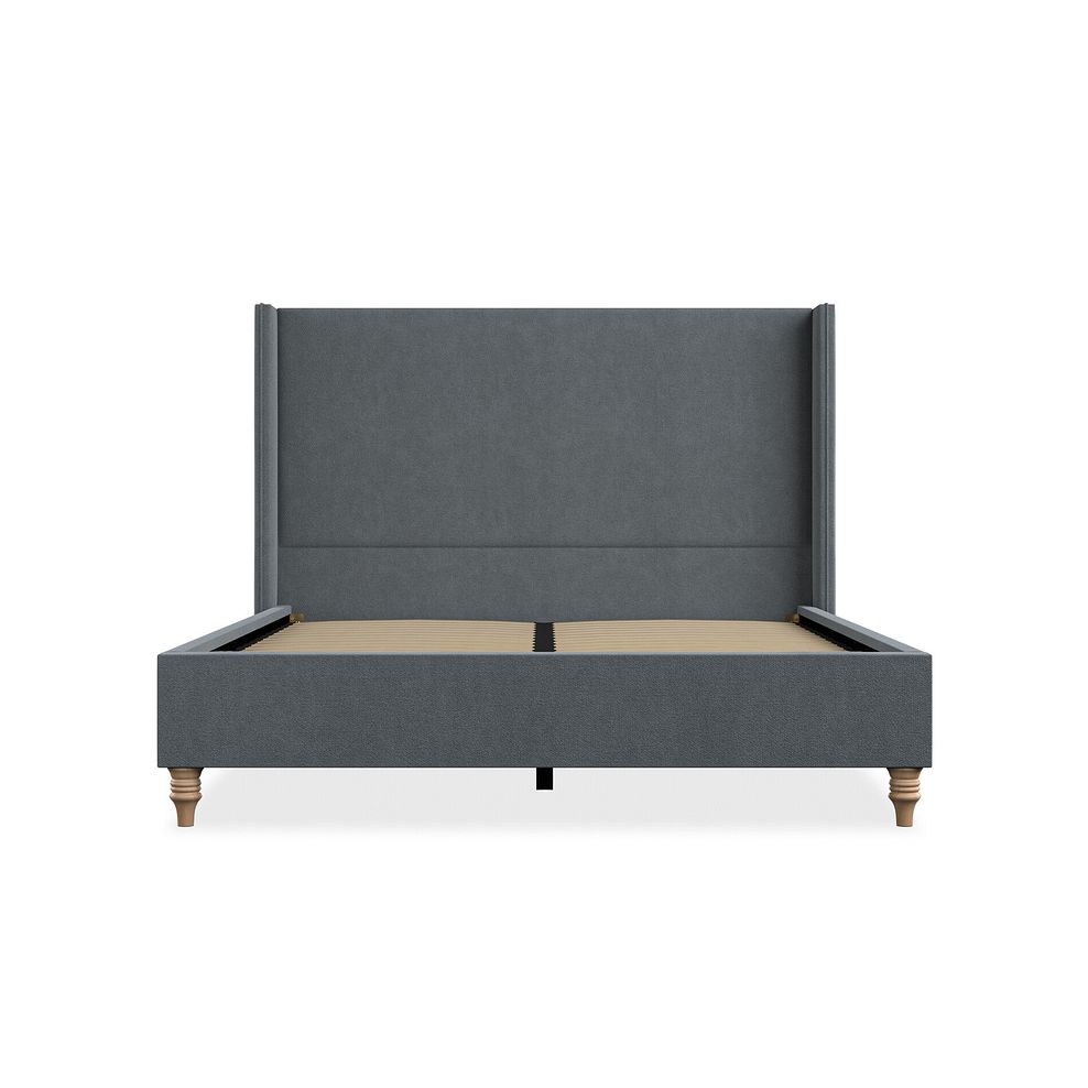 Penzance King-Size Bed with Winged Headboard in Venice Fabric - Graphite 3