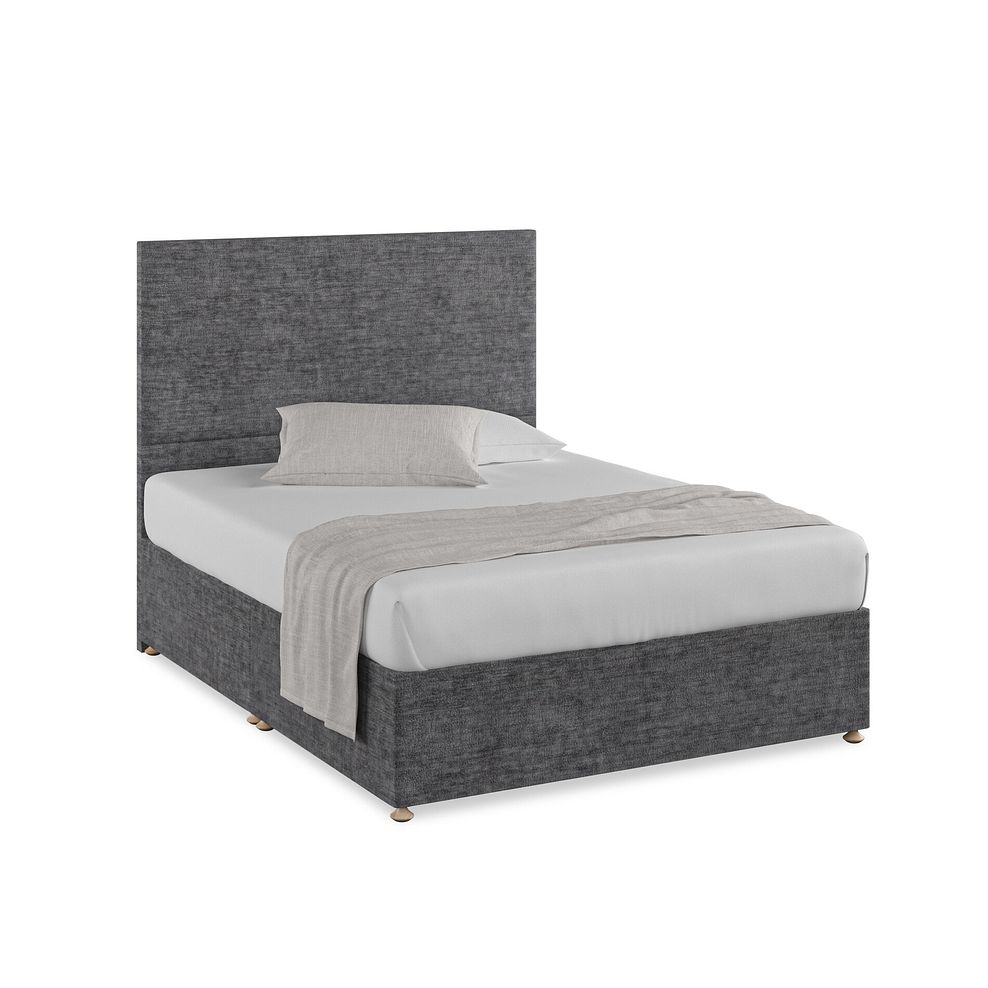 Penzance King-Size Divan Bed in Brooklyn Fabric - Asteroid Grey 1