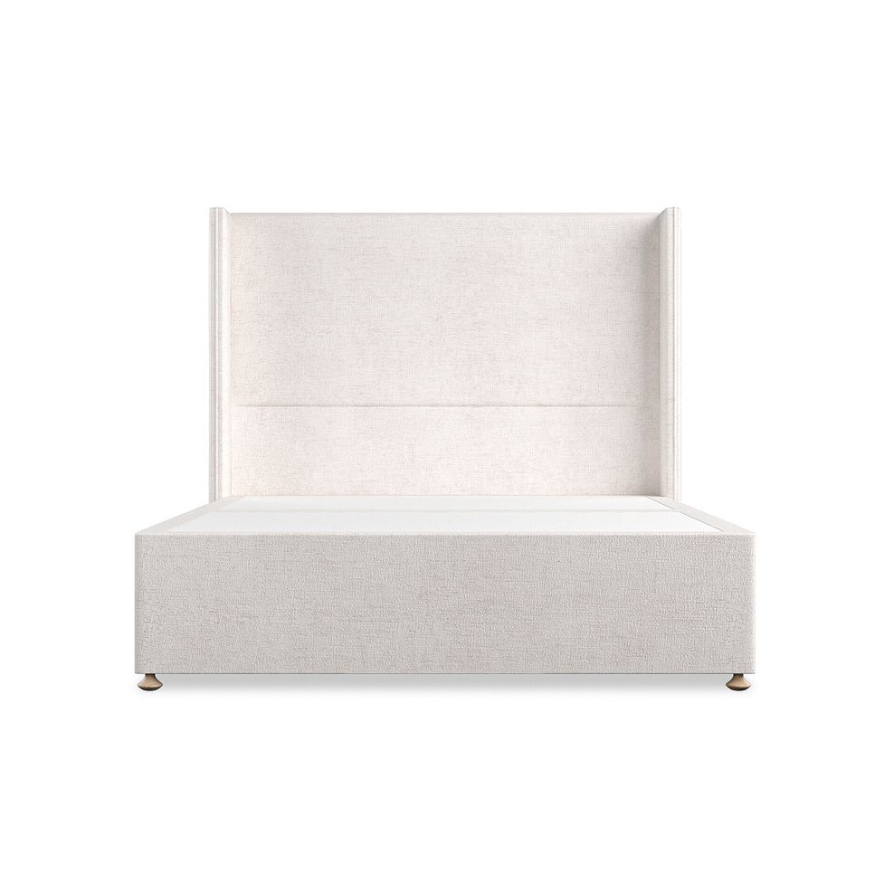 Penzance King-Size Divan Bed with Winged Headboard in Brooklyn Fabric - Lace White 3