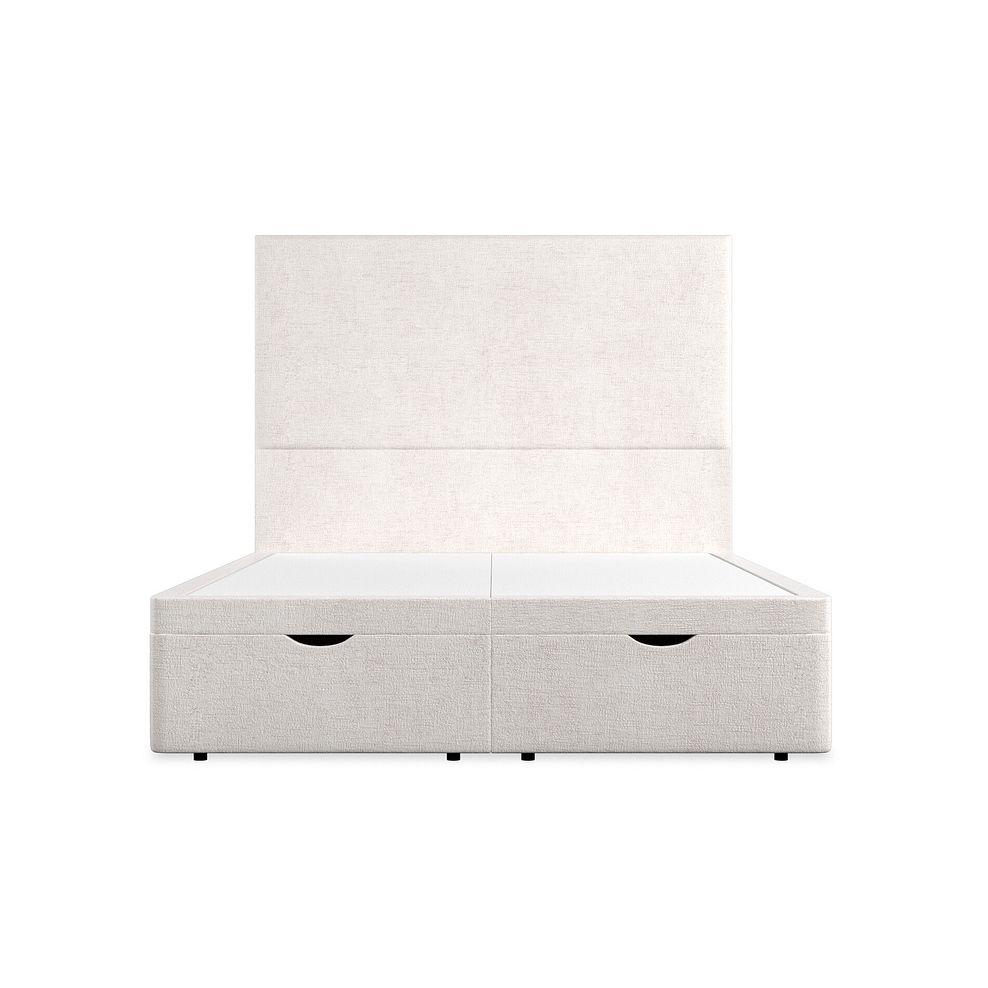 Penzance King-Size Storage Ottoman Bed in Brooklyn Fabric - Lace White 4
