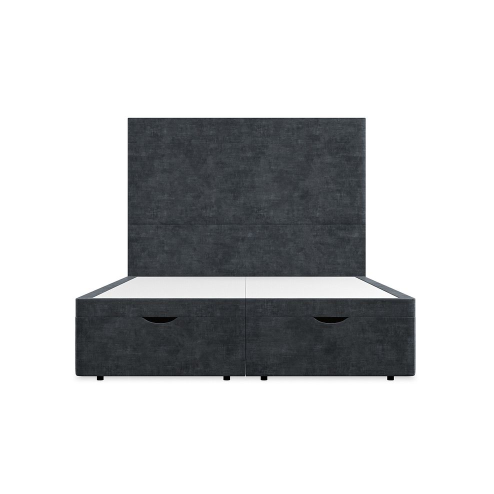 Penzance King-Size Storage Ottoman Bed in Heritage Velvet - Charcoal Thumbnail 4
