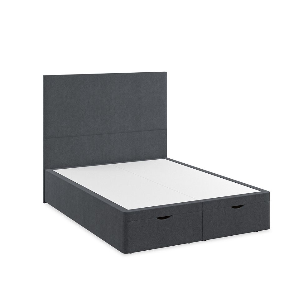 Penzance King-Size Storage Ottoman Bed in Venice Fabric - Anthracite 2
