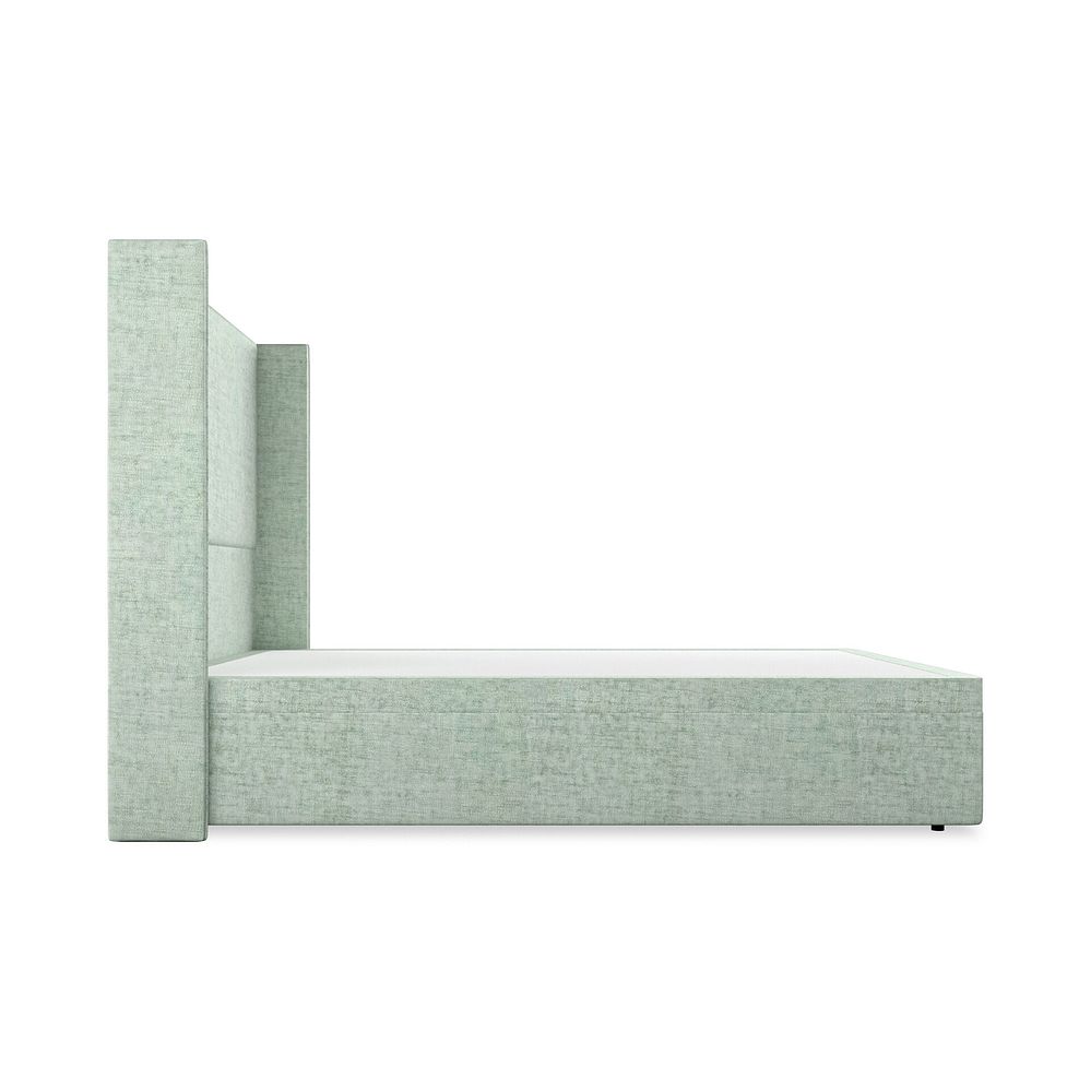 Penzance King-Size Storage Ottoman Bed with Winged Headboard in Brooklyn Fabric - Glacier 5