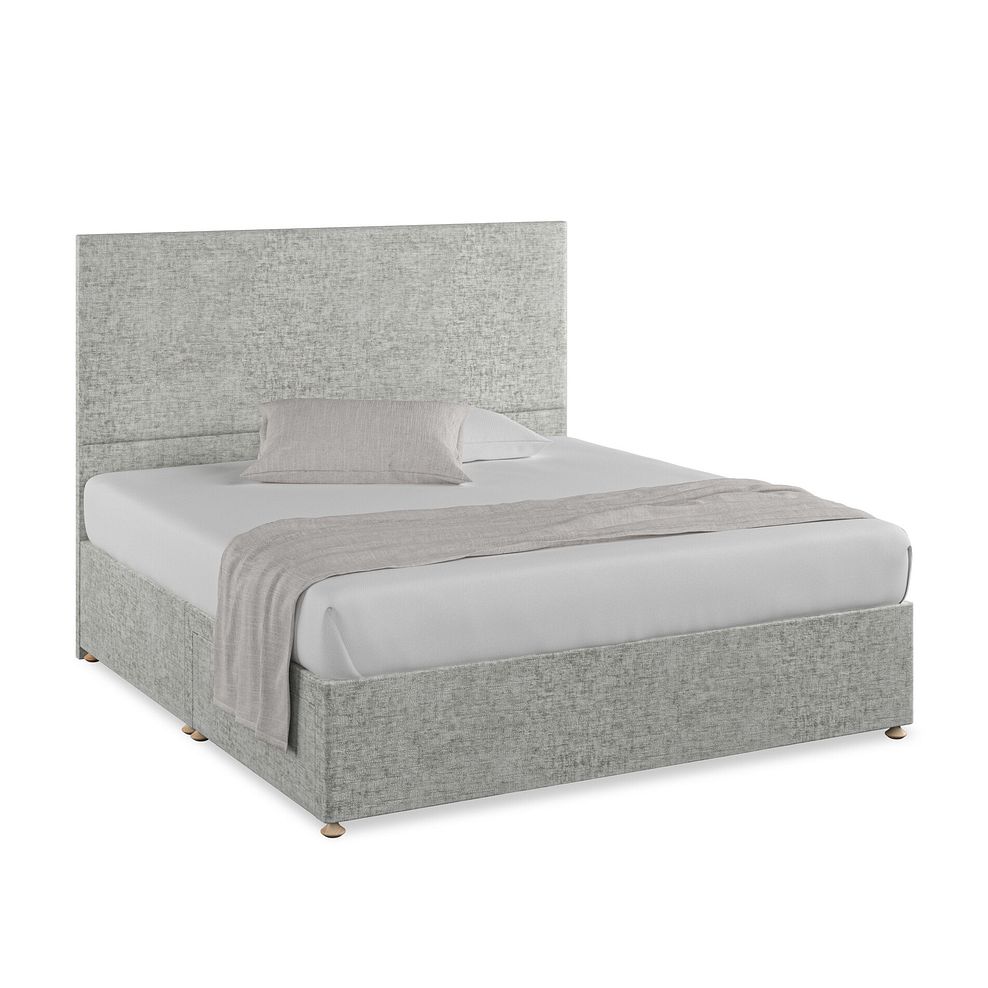 Penzance Super King-Size 2 Drawer Divan Bed in Brooklyn Fabric - Fallow Grey 1