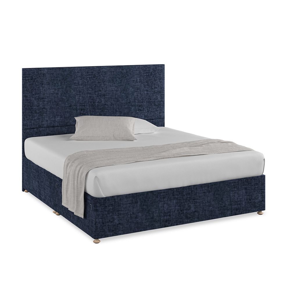 Penzance Super King-Size 2 Drawer Divan Bed in Brooklyn Fabric - Hummingbird Blue 1