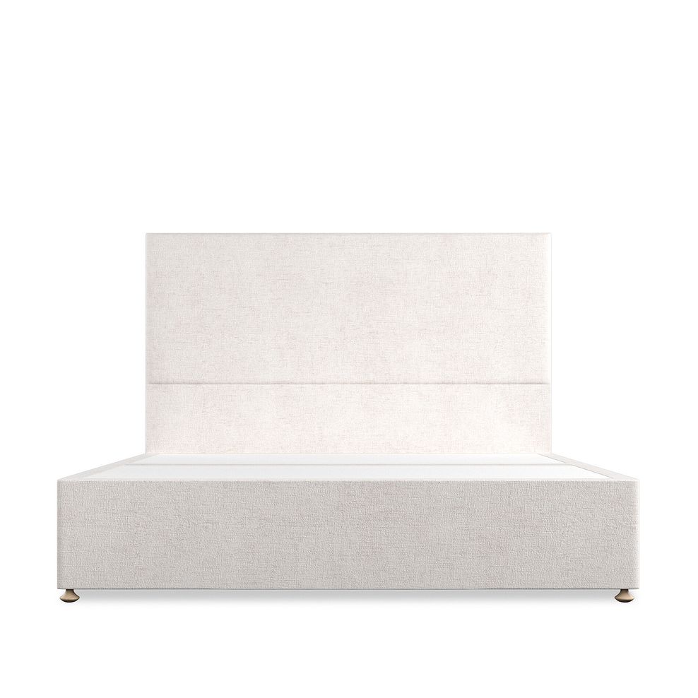 Penzance Super King-Size 2 Drawer Divan Bed in Brooklyn Fabric - Lace White 3
