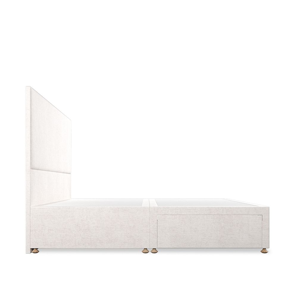Penzance Super King-Size 2 Drawer Divan Bed in Brooklyn Fabric - Lace White 4