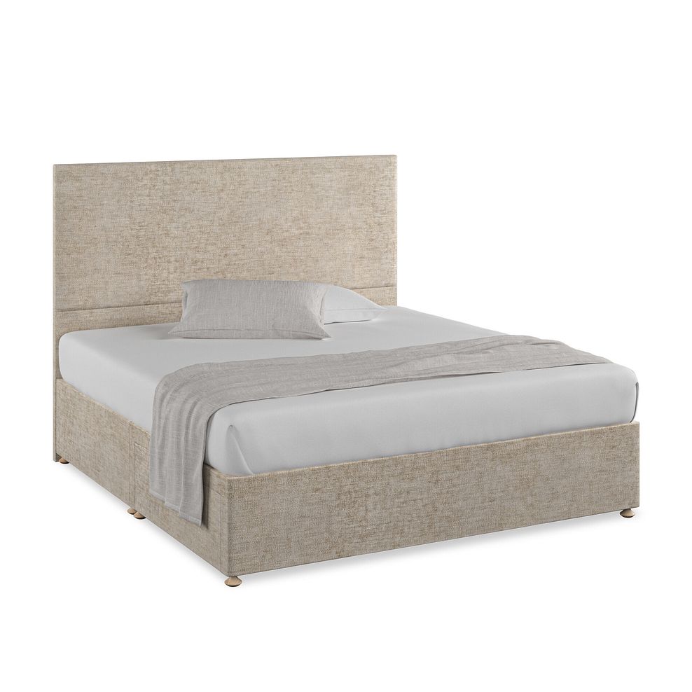 Penzance Super King-Size 2 Drawer Divan Bed in Brooklyn Fabric - Quill Grey 1
