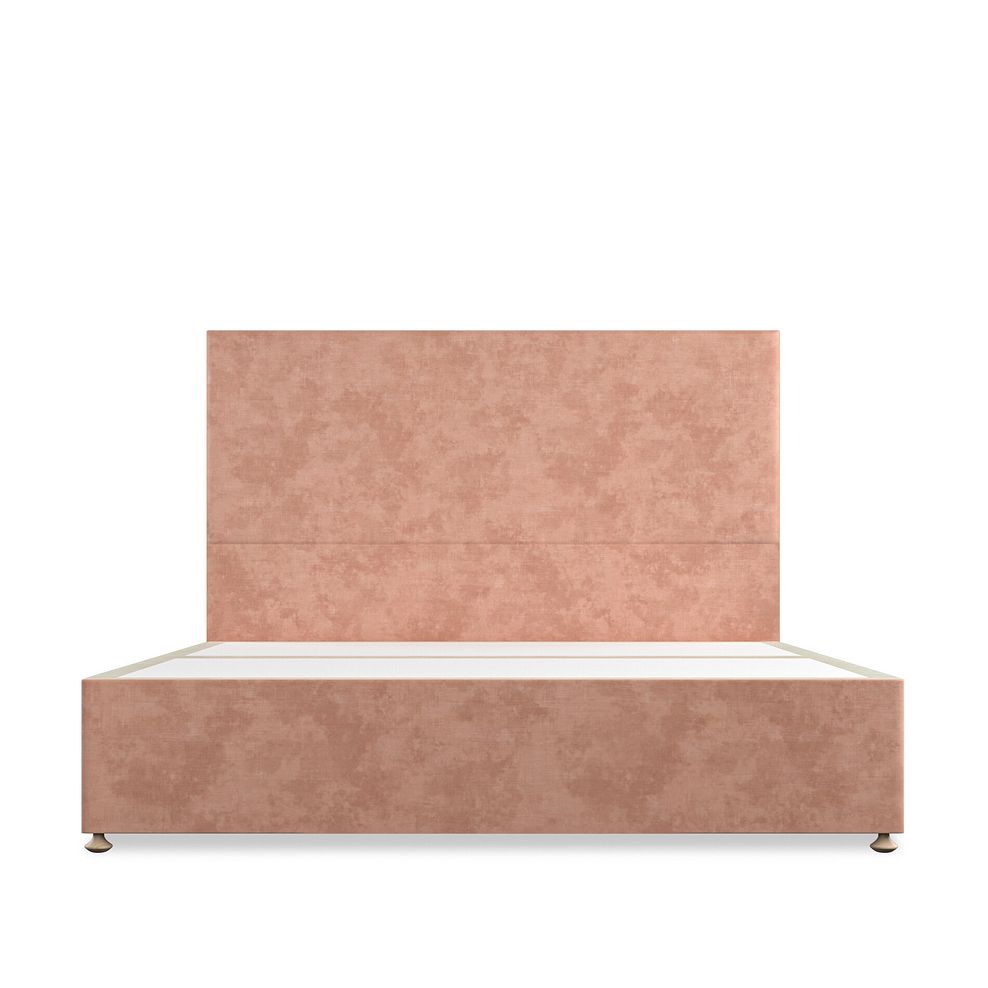 Penzance Super King-Size 2 Drawer Divan Bed in Heritage Velvet - Powder Pink 3