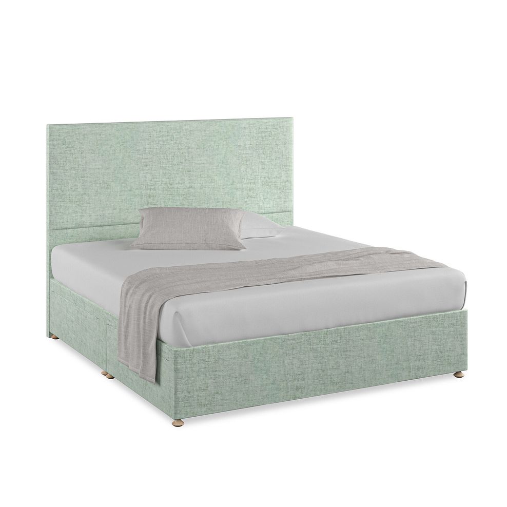 Penzance Super King-Size 4 Drawer Divan Bed in Brooklyn Fabric - Glacier 1