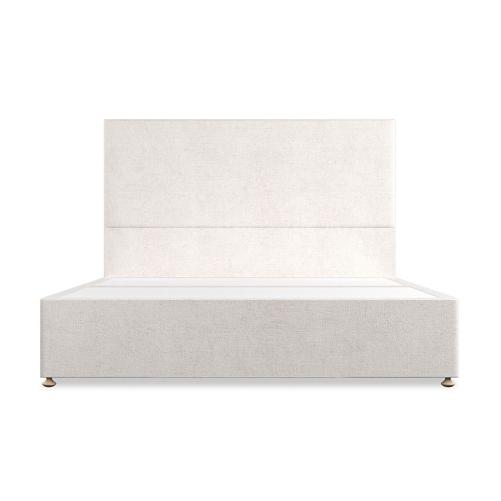 Penzance Super King-Size 4 Drawer Divan Bed in Brooklyn Fabric - Lace White 3