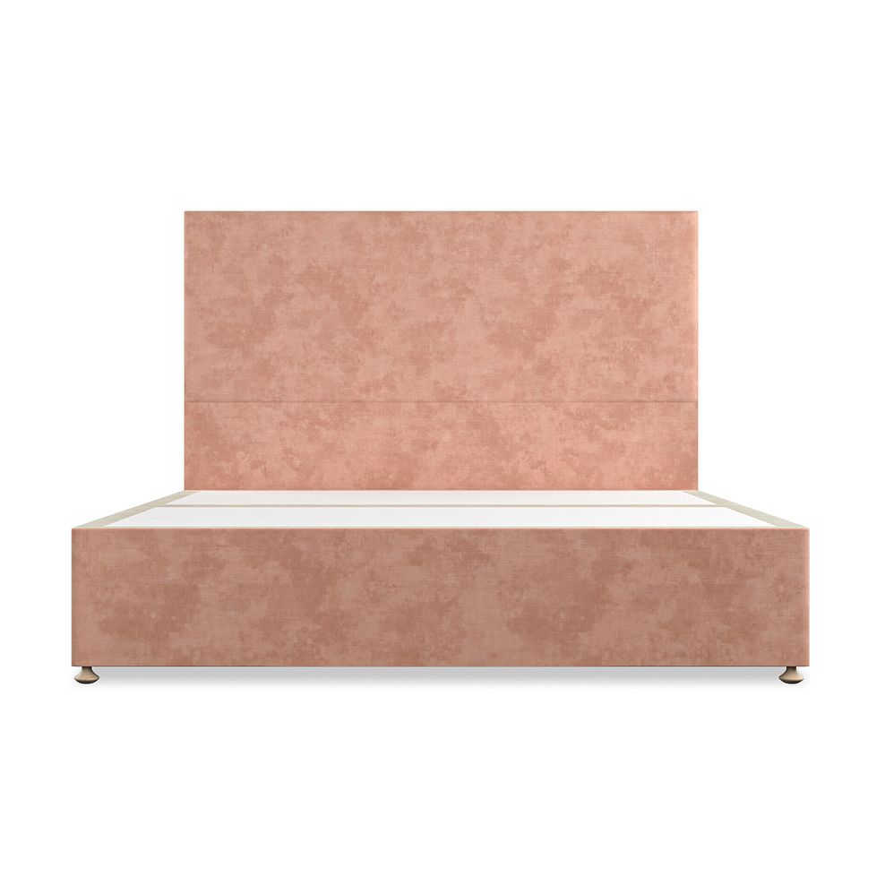 Penzance Super King-Size 4 Drawer Divan Bed in Heritage Velvet - Powder Pink 3