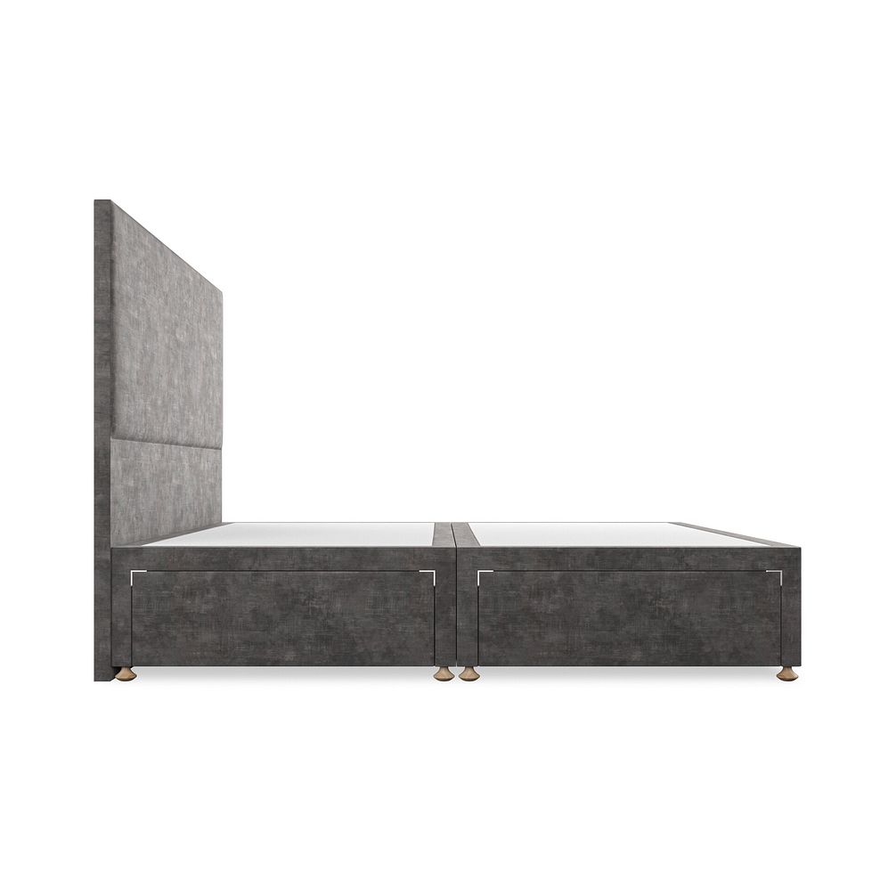 Penzance Super King-Size 4 Drawer Divan Bed in Heritage Velvet - Steel 4