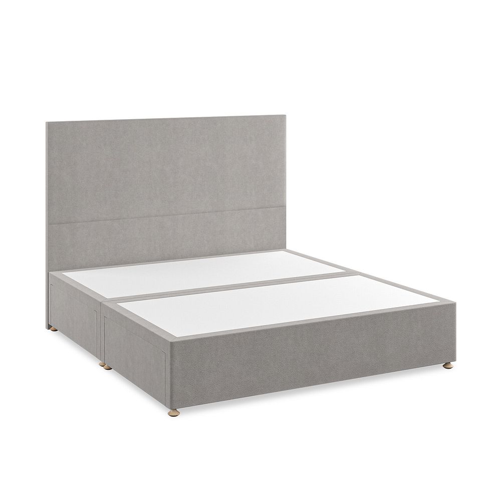 Penzance Super King-Size 4 Drawer Divan Bed in Venice Fabric - Grey 2