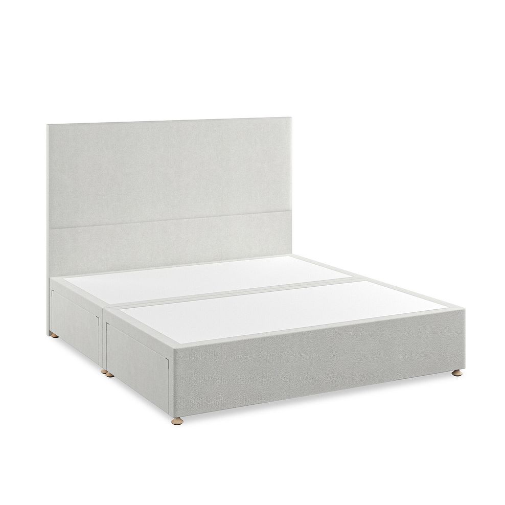 Penzance Super King-Size 4 Drawer Divan Bed in Venice Fabric - Silver 2