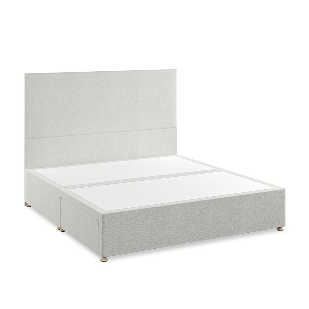 Penzance Super King-Size 2 Drawer Divan Bed in Venice Fabric - Silver