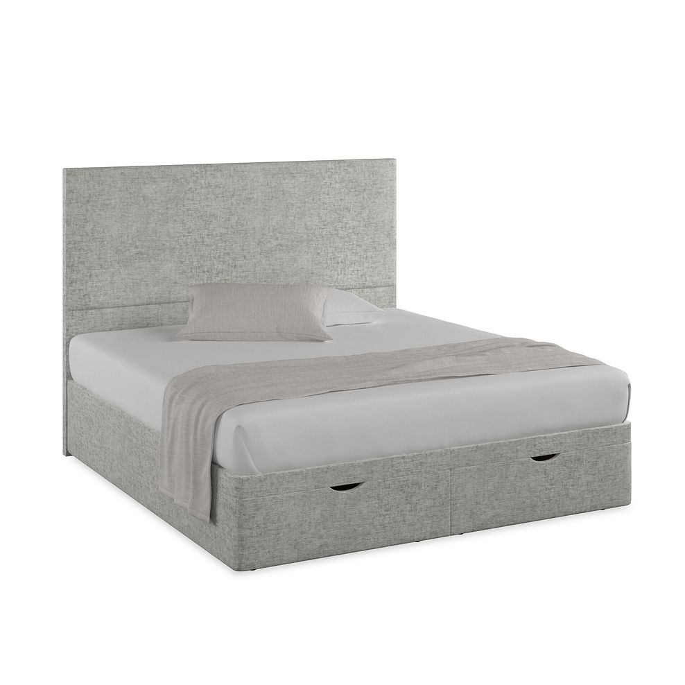Penzance Super King-Size Storage Ottoman Bed in Brooklyn Fabric - Fallow Grey 1