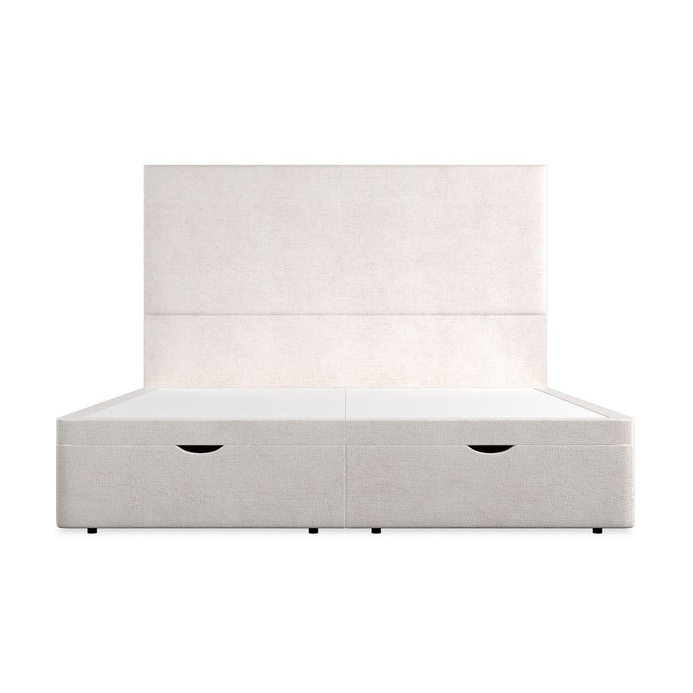 Penzance Super King-Size Storage Ottoman Bed in Brooklyn Fabric - Lace White 4