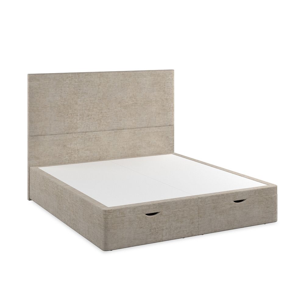 Penzance Super King-Size Storage Ottoman Bed in Brooklyn Fabric - Quill Grey 2
