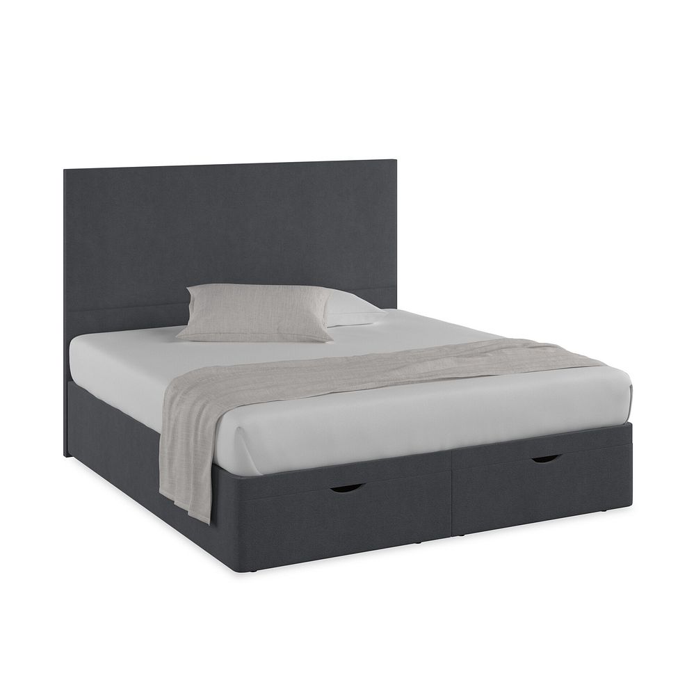 Penzance Super King-Size Storage Ottoman Bed in Venice Fabric - Anthracite 1