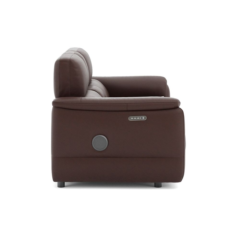 Phoenix 2 Seater Power Recliner Console Sofa with Smart Screen and Speakers in  Chestnut Leather 4