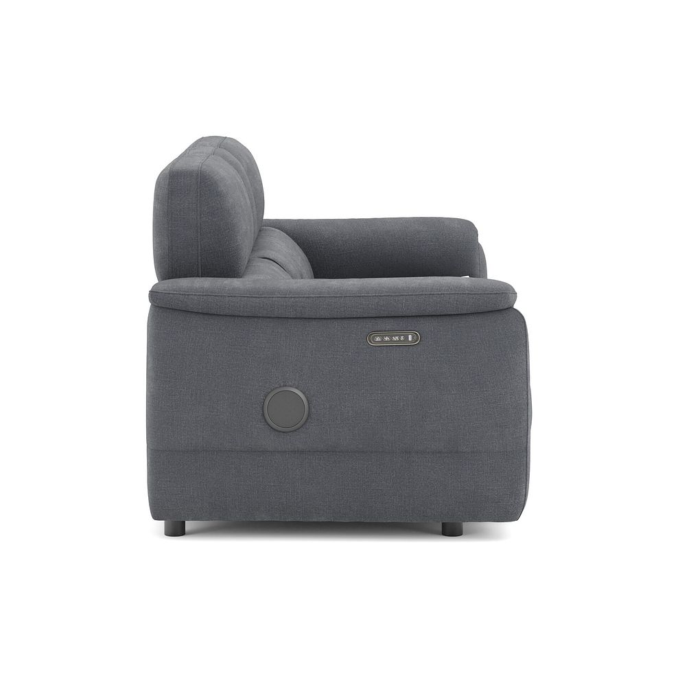 Phoenix 2 Seater Power Recliner Console Sofa with Smart Screen and Speakers in  Manhattan Charcoal Fabric 4
