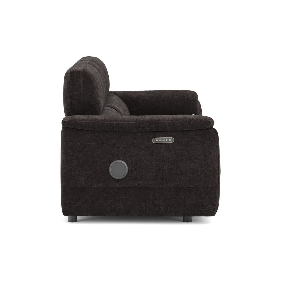 Phoenix 2 Seater Power Recliner Console Sofa with Smart Screen and Speakers in  Manhattan Mushroom Fabric 4