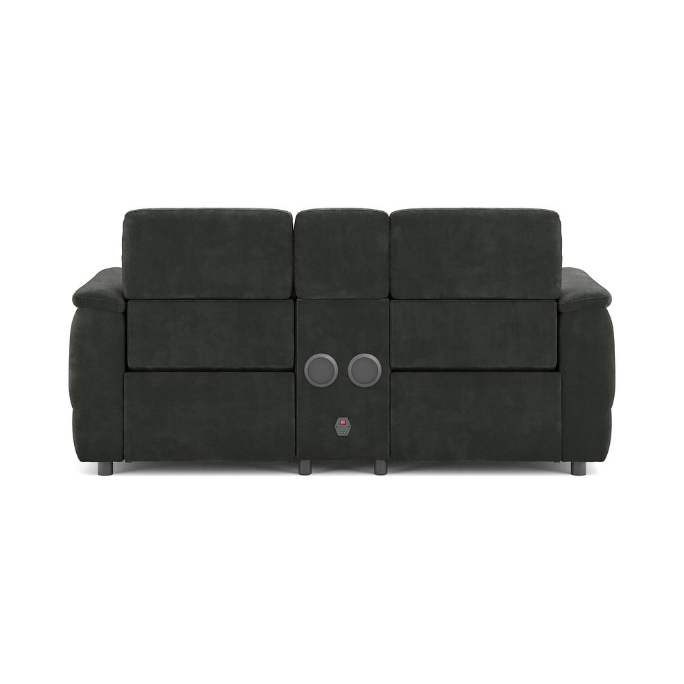 Phoenix 2 Seater Power Recliner Console Sofa with Smart Screen and Speakers in  Manhattan Pine Fabric 6
