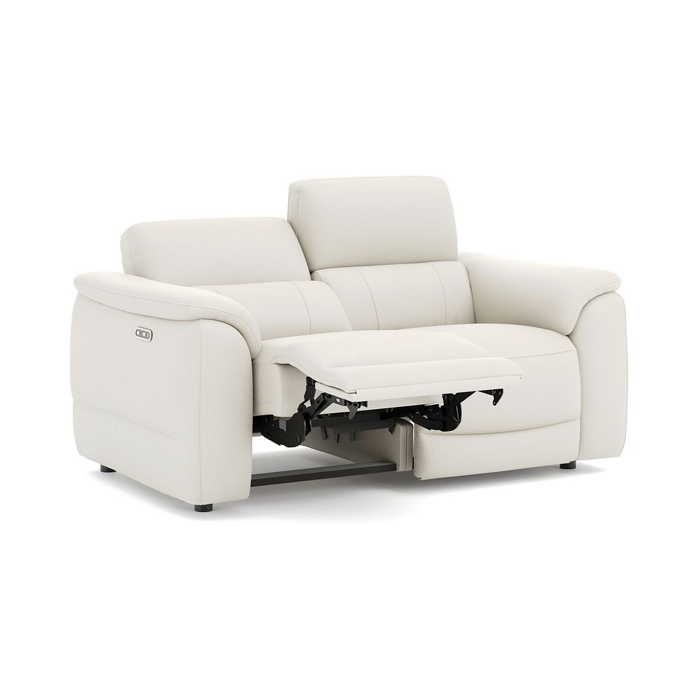 Phoenix 2 Seater Power Recliner Sofa in  Bone China Leather 3