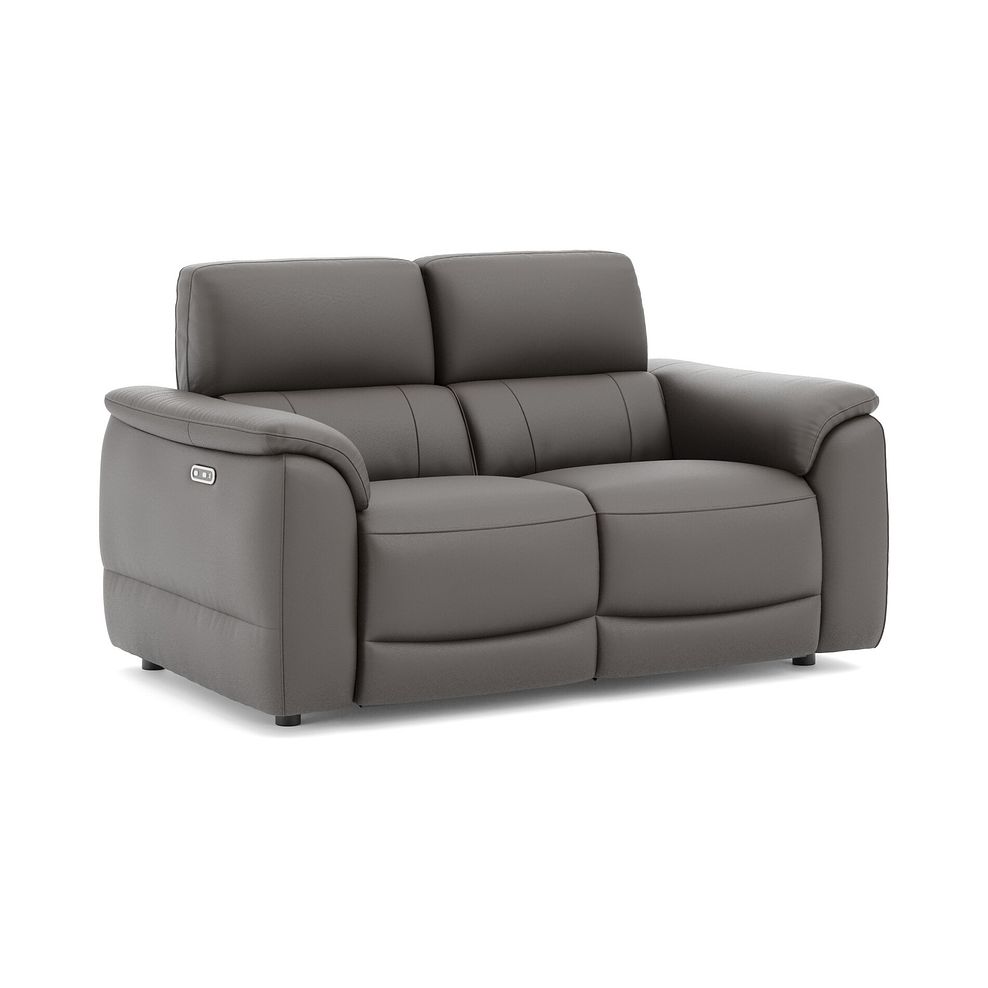 Phoenix 2 Seater Power Recliner Sofa in  Elephant Grey Leather 1