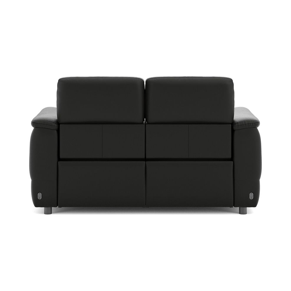 Phoenix 2 Seater Power Recliner Sofa in  Jet Black Leather 6