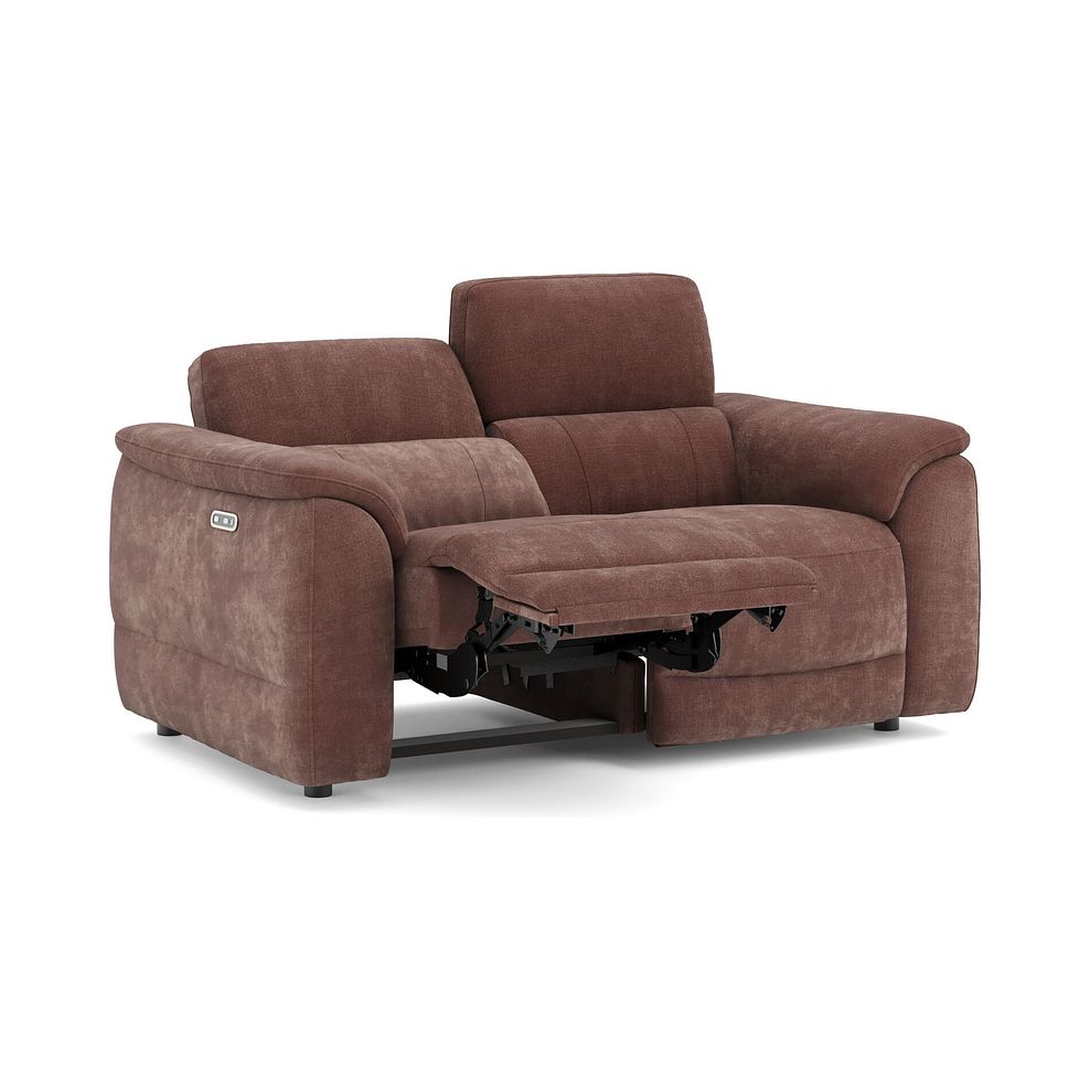 Phoenix 2 Seater Power Recliner Sofa in  Manhattan Burnt Sienna Fabric 3