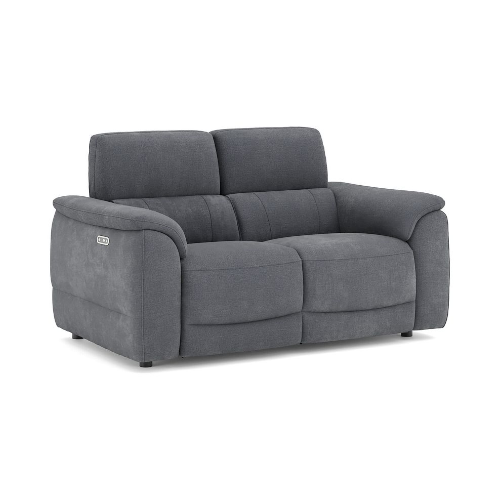 Phoenix 2 Seater Power Recliner Sofa in  Manhattan Charcoal Fabric 1