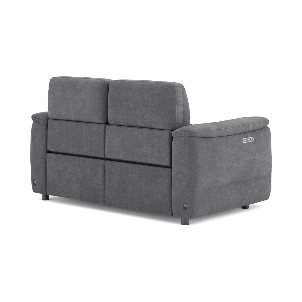 Phoenix 2 Seater Power Recliner Sofa in  Manhattan Charcoal Fabric 5