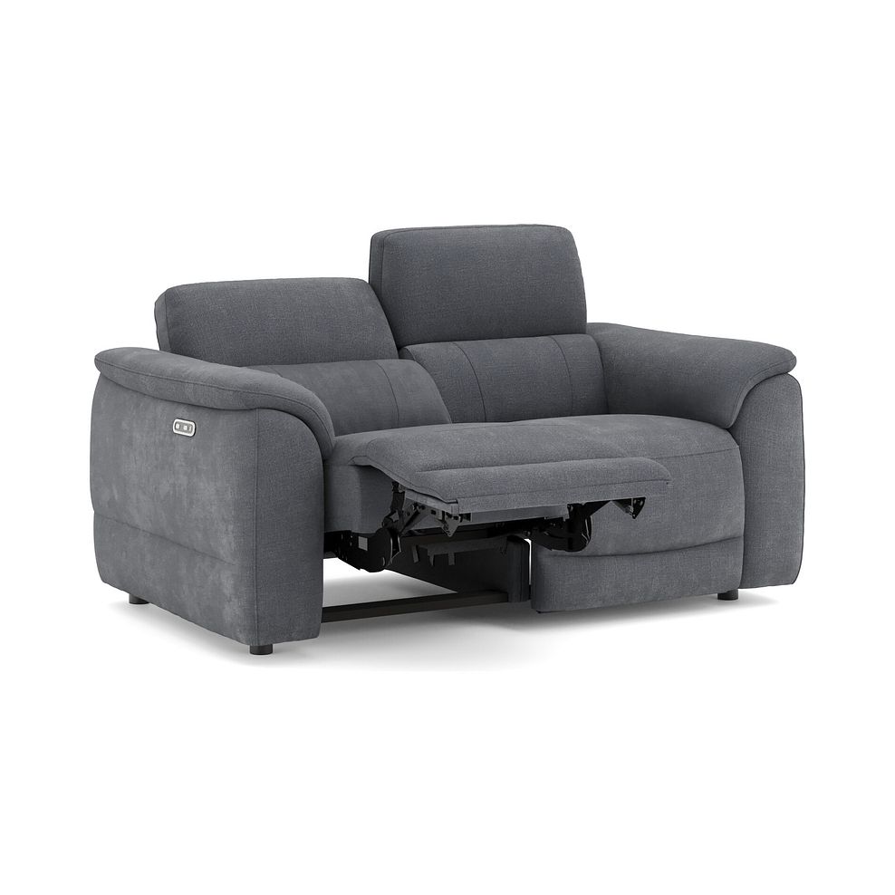 Phoenix 2 Seater Power Recliner Sofa in  Manhattan Charcoal Fabric 3