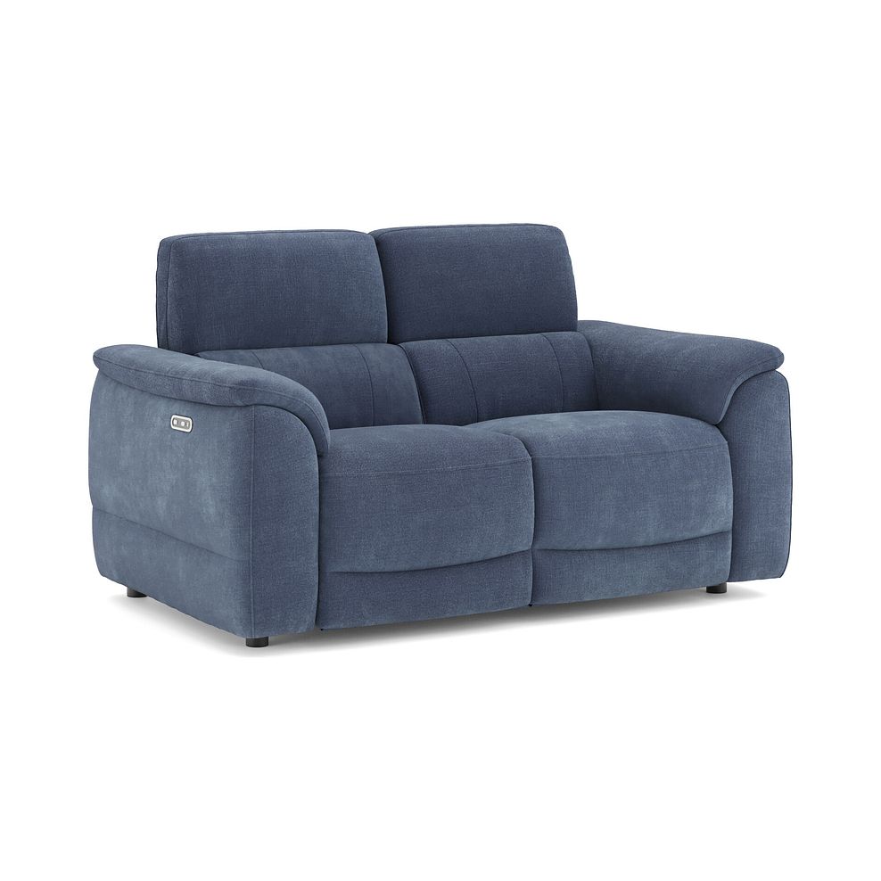 Phoenix 2 Seater Power Recliner Sofa in  Manhattan Navy Fabric 1