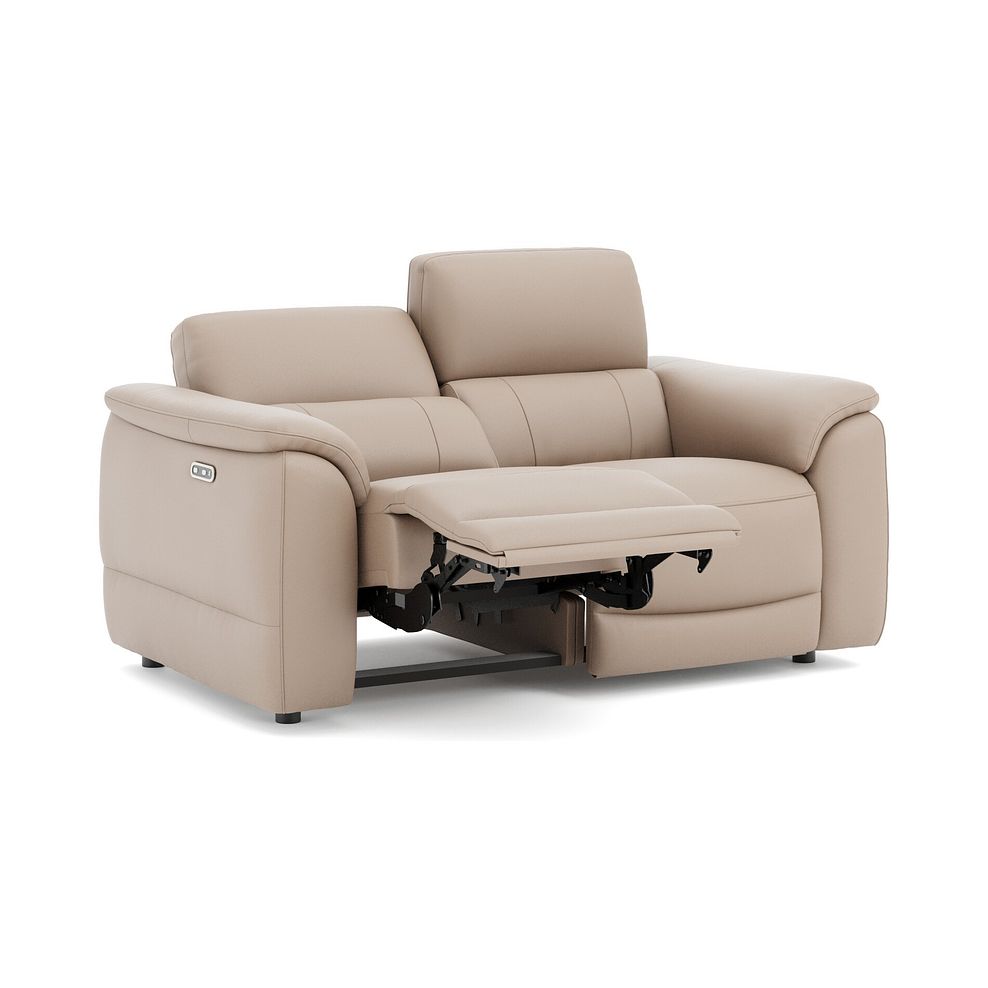 Phoenix 2 Seater Power Recliner Sofa in  Mushroom Leather 3