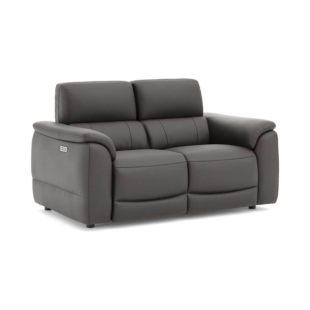 Phoenix 2 Seater Power Recliner Sofa in  Storm Leather 1