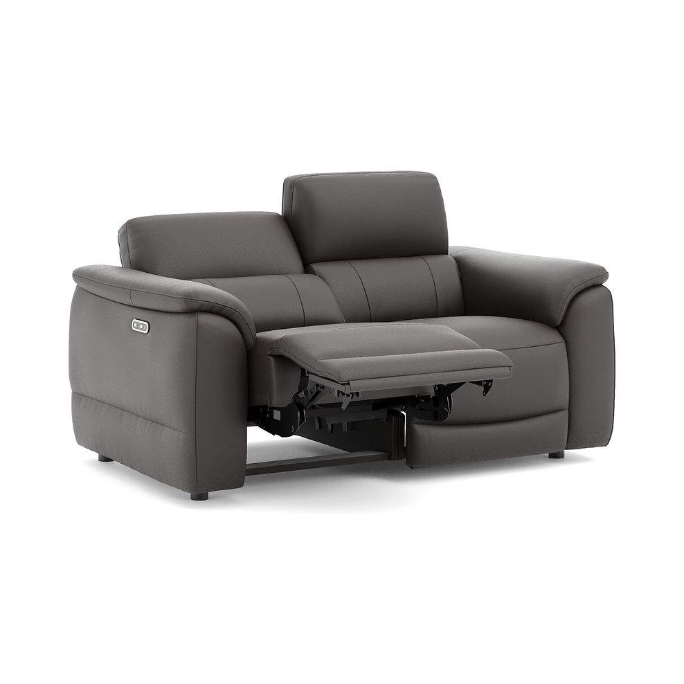 Phoenix 2 Seater Power Recliner Sofa in  Storm Leather 3