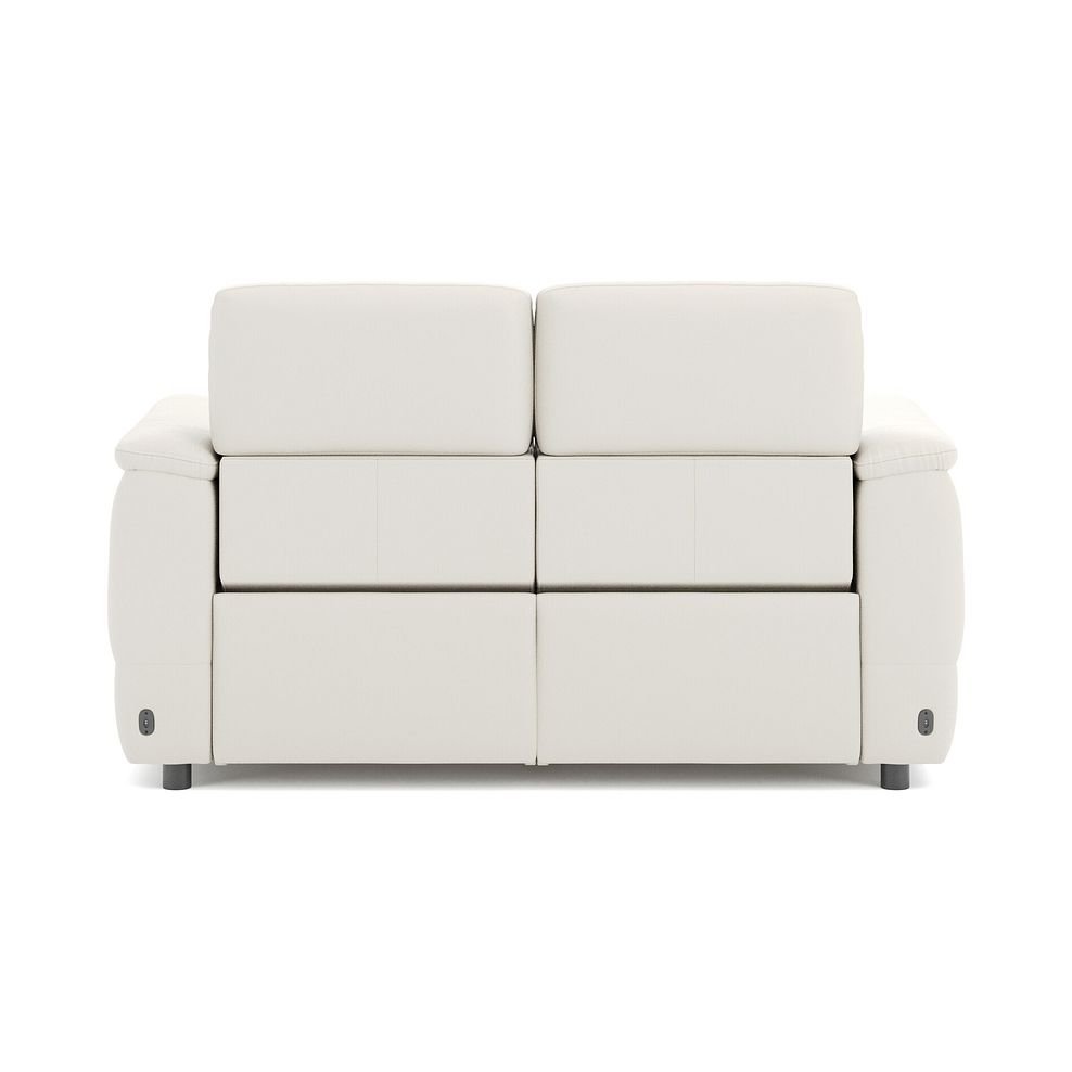 Phoenix 2 Seater Power Recliner Sofa with Adjustable Power Headrests and Speakers in  Bone China Leather 6