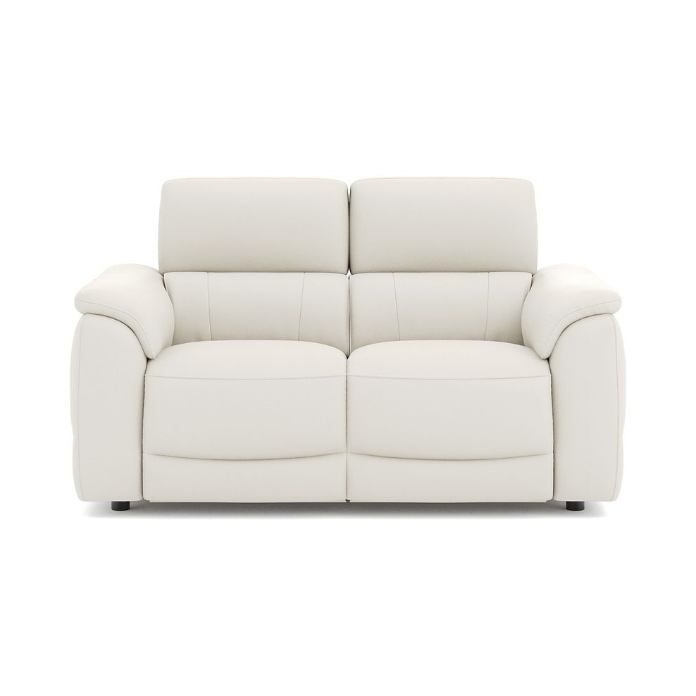 Phoenix 2 Seater Power Recliner Sofa with Adjustable Power Headrests and Speakers in  Bone China Leather 2