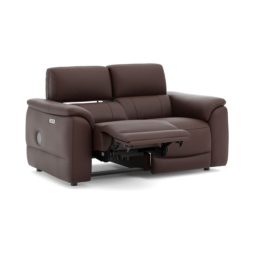 Phoenix 2 Seater Power Recliner Sofa with Adjustable Power Headrests and Speakers in  Chestnut Leather 3