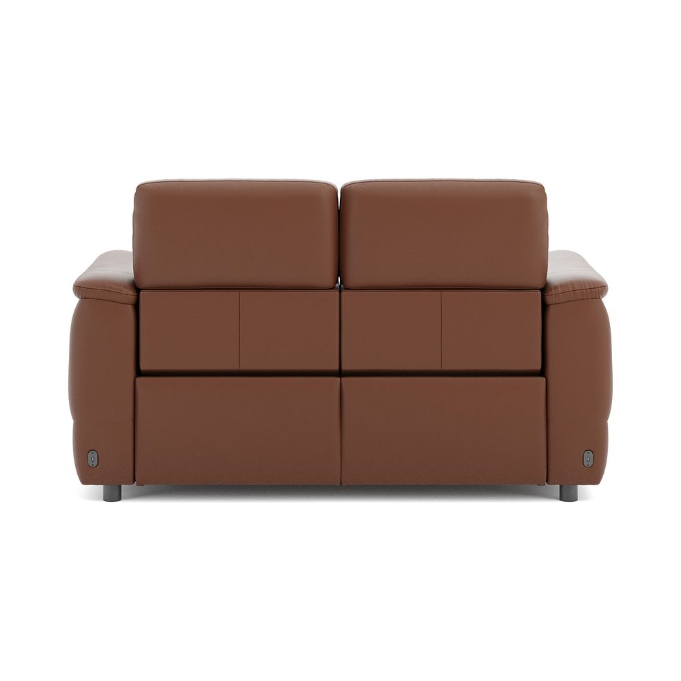 Phoenix 2 Seater Power Recliner Sofa with Adjustable Power Headrests and Speakers in  Cognac Leather 6