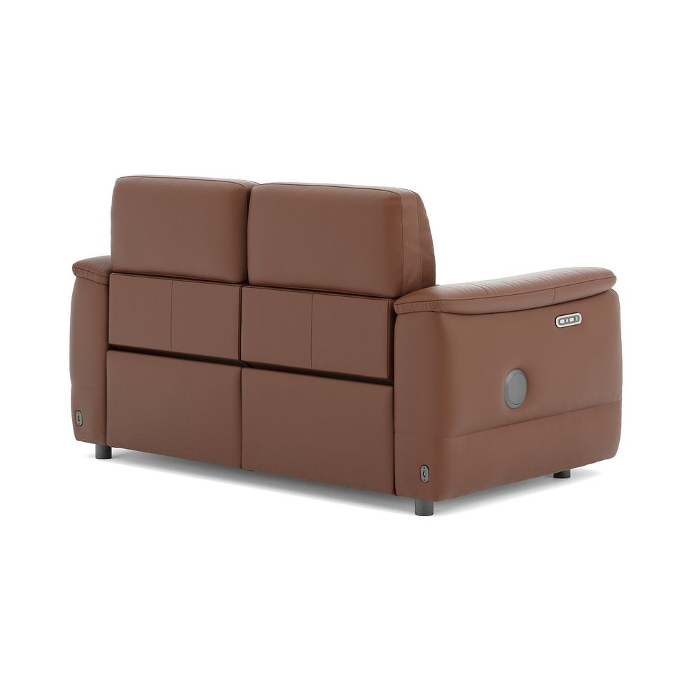Phoenix 2 Seater Power Recliner Sofa with Adjustable Power Headrests and Speakers in  Cognac Leather 5